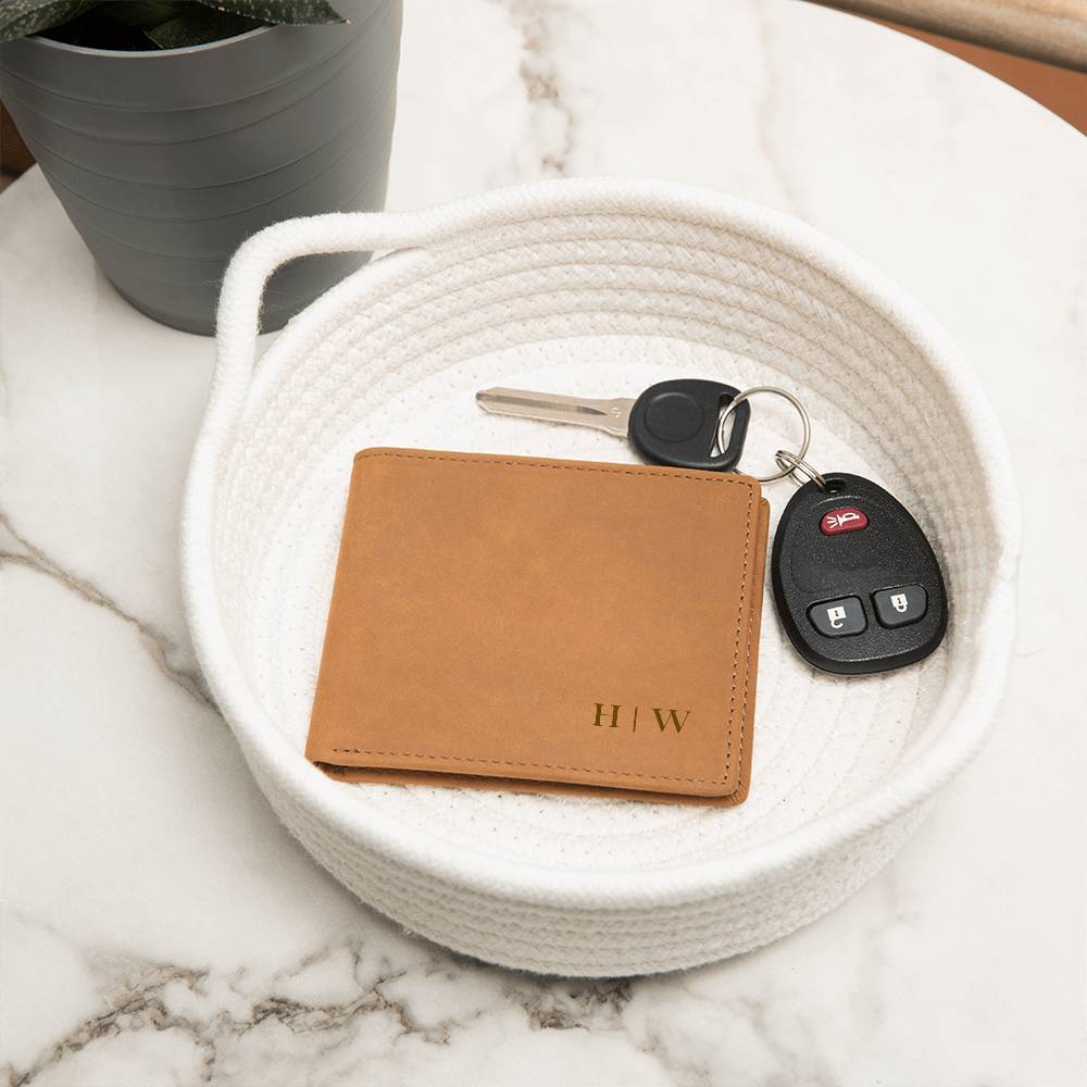 Monogram Wallet For Man, Son, Father's Day | Graphic Leather Wallet